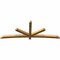Ekena Millwork Alberta Rough Sawn Timber Gable Bracket, Western Red Cedar, 108"W x 40"H x 4"D x 4"F, 9/12 Pitch GBW108X40X0404ALB00RWR - alternate 5